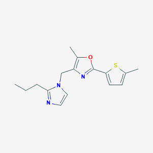 5-methyl-2-(5-methyl-2-thienyl)-4-[(2-propyl-1H-imidazol-1-yl)methyl]-1,3-oxazole