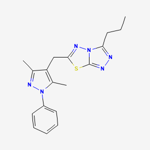 6-[(3,5-dimethyl-1-phenyl-1H-pyrazol-4-yl)methyl]-3-propyl[1,2,4]triazolo[3,4-b][1,3,4]thiadiazole