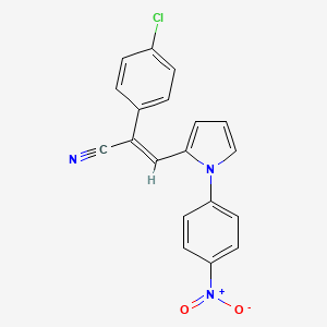 molecular formula C19H12ClN3O2 B5312242 2-(4-chlorophenyl)-3-[1-(4-nitrophenyl)-1H-pyrrol-2-yl]acrylonitrile 