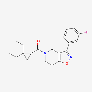 molecular formula C20H23FN2O2 B5312257 5-[(2,2-diethylcyclopropyl)carbonyl]-3-(3-fluorophenyl)-4,5,6,7-tetrahydroisoxazolo[4,5-c]pyridine 