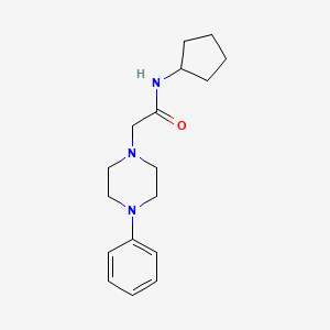 molecular formula C17H25N3O B5312274 N-cyclopentyl-2-(4-phenyl-1-piperazinyl)acetamide 