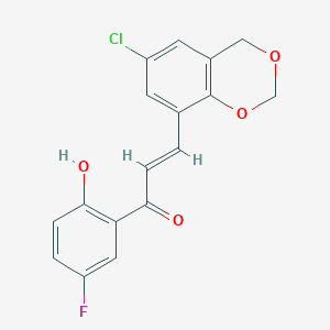 molecular formula C17H12ClFO4 B5312294 3-(6-chloro-4H-1,3-benzodioxin-8-yl)-1-(5-fluoro-2-hydroxyphenyl)-2-propen-1-one 