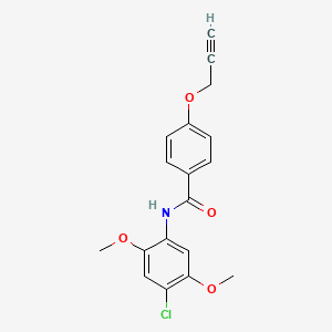 molecular formula C18H16ClNO4 B5312301 N-(4-chloro-2,5-dimethoxyphenyl)-4-(2-propyn-1-yloxy)benzamide 