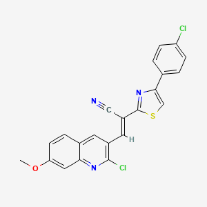 3-(2-chloro-7-methoxy-3-quinolinyl)-2-[4-(4-chlorophenyl)-1,3-thiazol-2-yl]acrylonitrile