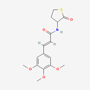 molecular formula C16H19NO5S B5312319 N-(2-oxotetrahydro-3-thienyl)-3-(3,4,5-trimethoxyphenyl)acrylamide 