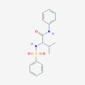 molecular formula C17H20N2O3S B5312346 N~1~-phenyl-N~2~-(phenylsulfonyl)valinamide 