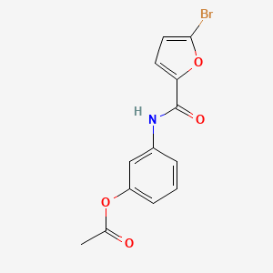 molecular formula C13H10BrNO4 B5312358 3-[(5-bromo-2-furoyl)amino]phenyl acetate 