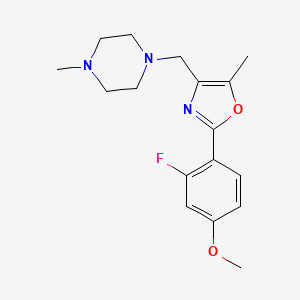 1-{[2-(2-fluoro-4-methoxyphenyl)-5-methyl-1,3-oxazol-4-yl]methyl}-4-methylpiperazine