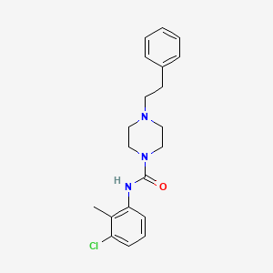 N-(3-chloro-2-methylphenyl)-4-(2-phenylethyl)-1-piperazinecarboxamide