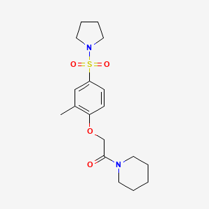 1-{[2-methyl-4-(1-pyrrolidinylsulfonyl)phenoxy]acetyl}piperidine