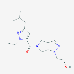 2-[5-[(1-ethyl-3-isobutyl-1H-pyrazol-5-yl)carbonyl]-5,6-dihydropyrrolo[3,4-c]pyrazol-1(4H)-yl]ethanol