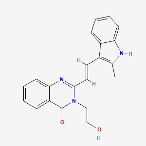 molecular formula C21H19N3O2 B5312435 3-(2-hydroxyethyl)-2-[2-(2-methyl-1H-indol-3-yl)vinyl]-4(3H)-quinazolinone 