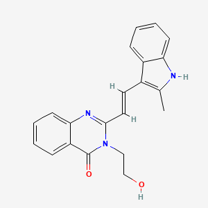 3-(2-hydroxyethyl)-2-[2-(2-methyl-1H-indol-3-yl)vinyl]-4(3H)-quinazolinone