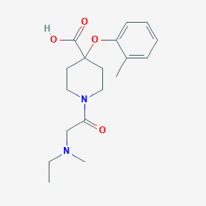 1-{[ethyl(methyl)amino]acetyl}-4-(2-methylphenoxy)piperidine-4-carboxylic acid