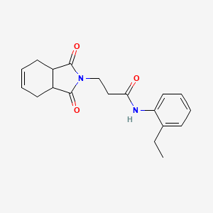 molecular formula C19H22N2O3 B5312444 3-(1,3-dioxo-3a,4,7,7a-tetrahydroisoindol-2-yl)-N-(2-ethylphenyl)propanamide 