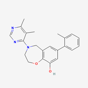 4-(5,6-dimethylpyrimidin-4-yl)-7-(2-methylphenyl)-2,3,4,5-tetrahydro-1,4-benzoxazepin-9-ol