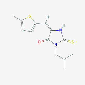 molecular formula C13H16N2OS2 B5312484 3-isobutyl-2-mercapto-5-[(5-methyl-2-thienyl)methylene]-3,5-dihydro-4H-imidazol-4-one 