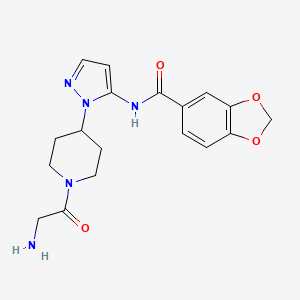 N-[1-(1-glycyl-4-piperidinyl)-1H-pyrazol-5-yl]-1,3-benzodioxole-5-carboxamide hydrochloride