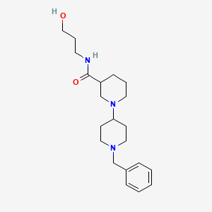 molecular formula C21H33N3O2 B5312520 1'-benzyl-N-(3-hydroxypropyl)-1,4'-bipiperidine-3-carboxamide 