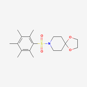 molecular formula C18H27NO4S B5312534 8-[(pentamethylphenyl)sulfonyl]-1,4-dioxa-8-azaspiro[4.5]decane 