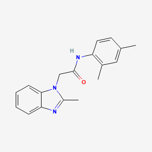 molecular formula C18H19N3O B5312536 N-(2,4-dimethylphenyl)-2-(2-methyl-1H-benzimidazol-1-yl)acetamide 