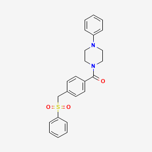 molecular formula C24H24N2O3S B5312545 1-phenyl-4-{4-[(phenylsulfonyl)methyl]benzoyl}piperazine 