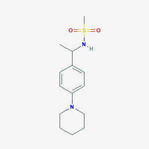 molecular formula C14H22N2O2S B5312558 N-{1-[4-(1-piperidinyl)phenyl]ethyl}methanesulfonamide 