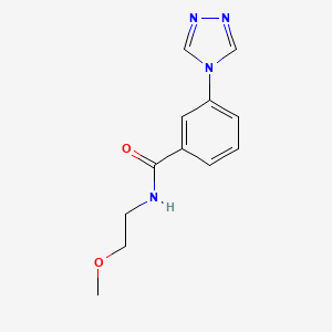 molecular formula C12H14N4O2 B5312559 N-(2-methoxyethyl)-3-(4H-1,2,4-triazol-4-yl)benzamide 