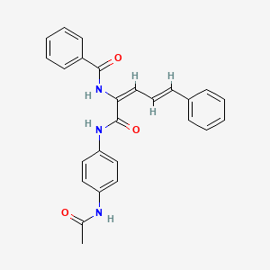 molecular formula C26H23N3O3 B5312590 N-[1-({[4-(acetylamino)phenyl]amino}carbonyl)-4-phenyl-1,3-butadien-1-yl]benzamide 
