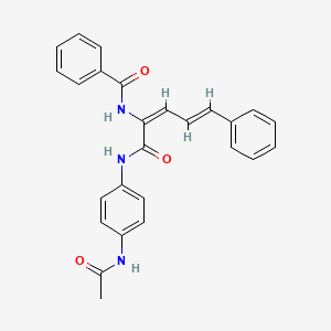 molecular formula C26H23N3O3 B5312590 N-[(2E,4E)-1-(4-acetamidoanilino)-1-oxo-5-phenylpenta-2,4-dien-2-yl]benzamide 