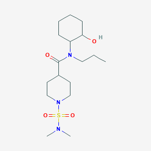 molecular formula C17H33N3O4S B5312616 1-[(dimethylamino)sulfonyl]-N-(2-hydroxycyclohexyl)-N-propyl-4-piperidinecarboxamide 