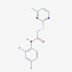 molecular formula C13H11F2N3OS B5312617 N-(2,4-difluorophenyl)-2-[(4-methyl-2-pyrimidinyl)thio]acetamide 