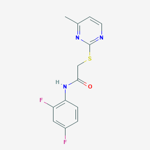 molecular formula C13H11F2N3OS B5312617 N-(2,4-DIFLUOROPHENYL)-2-[(4-METHYL-2-PYRIMIDINYL)SULFANYL]ACETAMIDE 