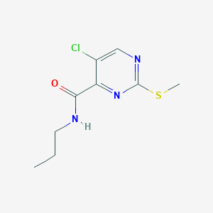 molecular formula C9H12ClN3OS B5312641 5-chloro-2-(methylthio)-N-propylpyrimidine-4-carboxamide 