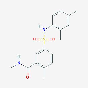 molecular formula C17H20N2O3S B5312643 5-{[(2,4-dimethylphenyl)amino]sulfonyl}-N,2-dimethylbenzamide 