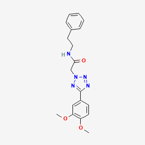 molecular formula C19H21N5O3 B5312645 2-[5-(3,4-DIMETHOXYPHENYL)-2H-1,2,3,4-TETRAZOL-2-YL]-N-(2-PHENYLETHYL)ACETAMIDE 