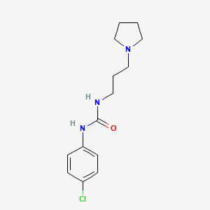 molecular formula C14H20ClN3O B5312655 N-(4-chlorophenyl)-N'-[3-(1-pyrrolidinyl)propyl]urea 