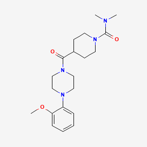 4-{[4-(2-methoxyphenyl)-1-piperazinyl]carbonyl}-N,N-dimethyl-1-piperidinecarboxamide