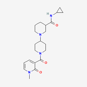 N-cyclopropyl-1'-[(1-methyl-2-oxo-1,2-dihydropyridin-3-yl)carbonyl]-1,4'-bipiperidine-3-carboxamide