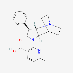 6-methyl-2-[(3R*,3aR*,7aR*)-3-phenylhexahydro-4,7-ethanopyrrolo[3,2-b]pyridin-1(2H)-yl]nicotinic acid