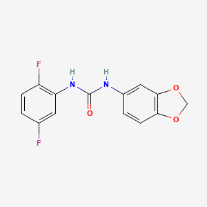 molecular formula C14H10F2N2O3 B5312706 1-(1,3-Benzodioxol-5-yl)-3-(2,5-difluorophenyl)urea 