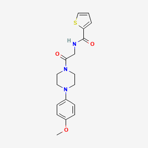 molecular formula C18H21N3O3S B5312717 N-{2-[4-(4-methoxyphenyl)-1-piperazinyl]-2-oxoethyl}-2-thiophenecarboxamide 