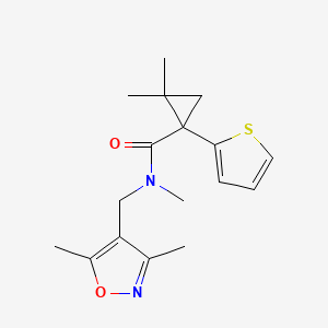 N-[(3,5-dimethylisoxazol-4-yl)methyl]-N,2,2-trimethyl-1-(2-thienyl)cyclopropanecarboxamide