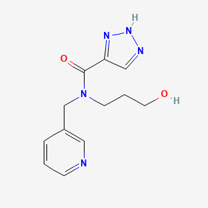 N-(3-hydroxypropyl)-N-(3-pyridinylmethyl)-1H-1,2,3-triazole-5-carboxamide