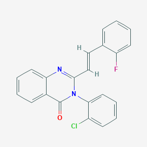 molecular formula C22H14ClFN2O B5312778 3-(2-chlorophenyl)-2-[2-(2-fluorophenyl)vinyl]-4(3H)-quinazolinone 