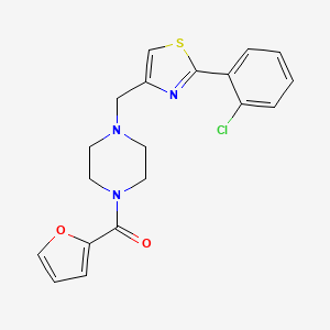 molecular formula C19H18ClN3O2S B5312789 1-{[2-(2-chlorophenyl)-1,3-thiazol-4-yl]methyl}-4-(2-furoyl)piperazine 