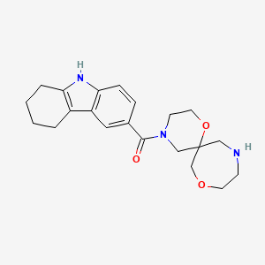 molecular formula C21H27N3O3 B5312792 6-(1,8-dioxa-4,11-diazaspiro[5.6]dodec-4-ylcarbonyl)-2,3,4,9-tetrahydro-1H-carbazole 