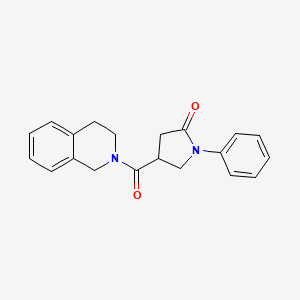 molecular formula C20H20N2O2 B5312803 4-(3,4-dihydroisoquinolin-2(1H)-ylcarbonyl)-1-phenylpyrrolidin-2-one 