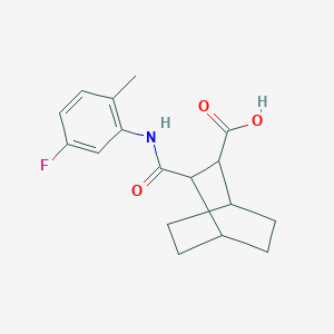 molecular formula C17H20FNO3 B5312829 3-{[(5-fluoro-2-methylphenyl)amino]carbonyl}bicyclo[2.2.2]octane-2-carboxylic acid 