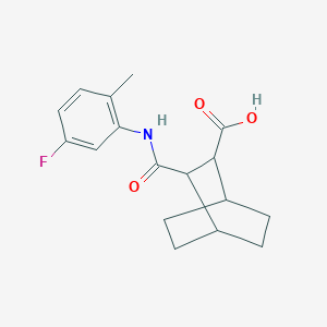 molecular formula C17H20FNO3 B5312829 3-[(5-Fluoro-2-methylphenyl)carbamoyl]bicyclo[2.2.2]octane-2-carboxylic acid 